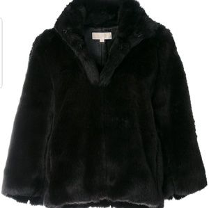 Michael Kors Faux Fur Jacket Black Medium